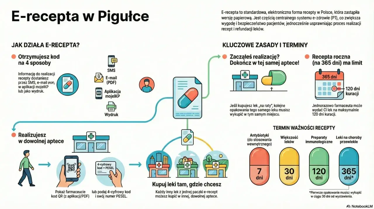 E-recepta w pigułce: jak działa, zasady i terminy ważności. Dowiedz się, ile ważna jest recepta i jak ją realizować.