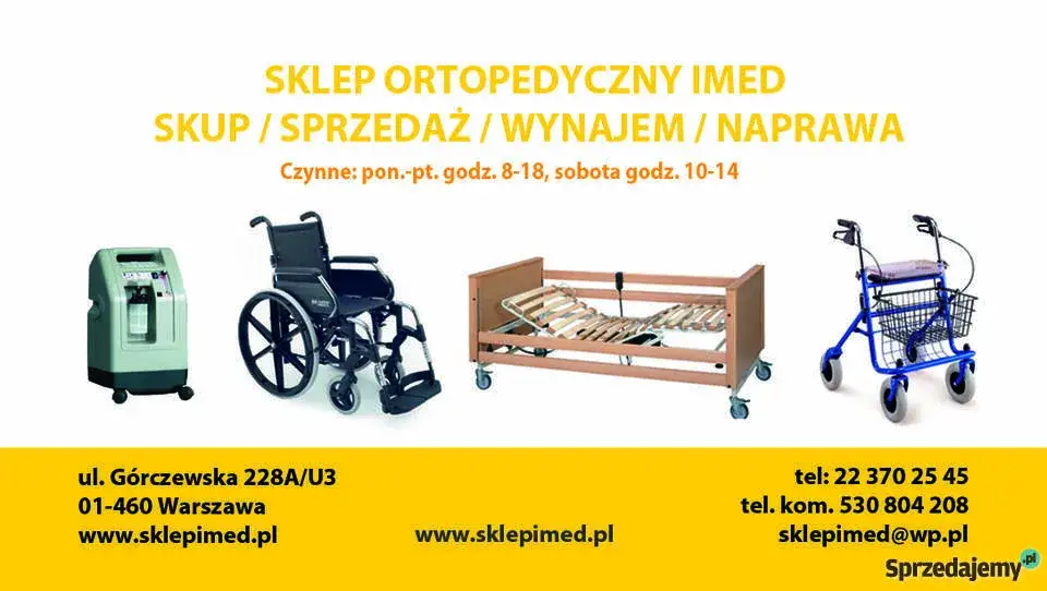 Wypożyczalnia sprzętu medycznego, sklep rehabilitacyjny, fundacja wózków inwalidzkich