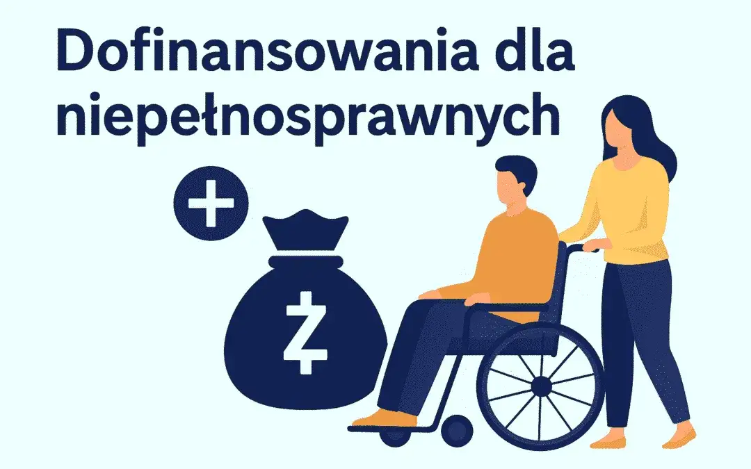 Wózek inwalidzki na tle logo NFZ