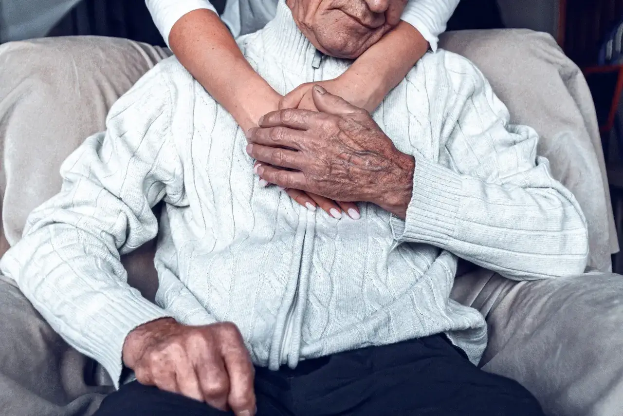 Osoba z depresją i lękiem w chorobie Parkinsona