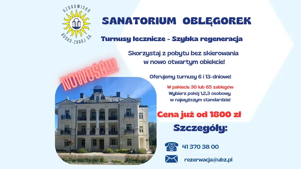 Rodzaje pakietów sanatoryjnych Busko Zdrój